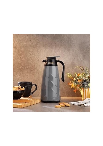 Schafer Kitchenhouse Mimoza 1,5 L Cam Termos-Gri