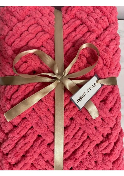 El Örgüsü Alize Puffy Bebek Battaniyesi Mercan Küp Şeker