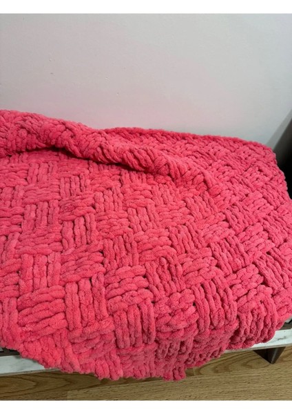 El Örgüsü Alize Puffy Bebek Battaniyesi Mercan Küp Şeker