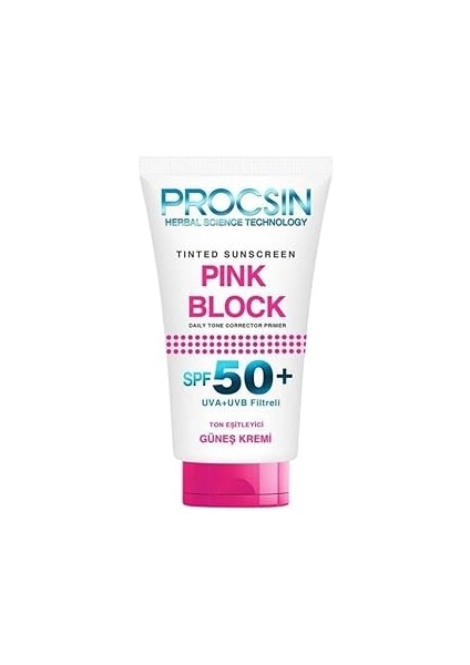 Pink Block Aydınlatıcı Spf 50+ Güneş Kremi, Leke Karşıtı & Cilt Tonu Eşitleyici, Yoğun Neml