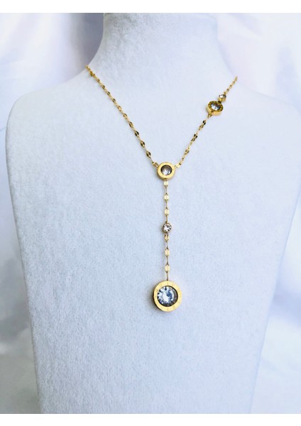 Roma Rakamlı Taş Çelik Kolye fırsatları