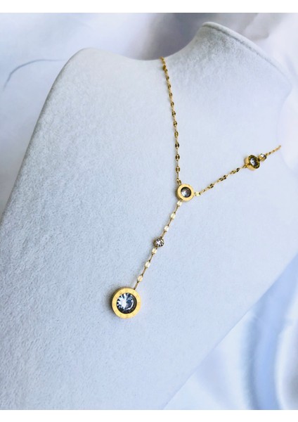 Roma Rakamlı Taş Çelik Kolye indirimleri