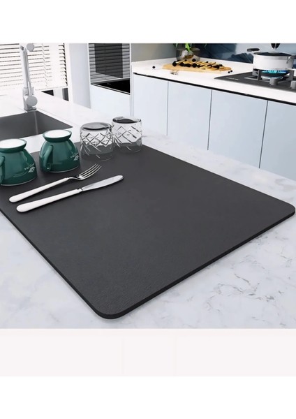 Kaymaz Tabanlı Çok Amaçlı Su Emici Sihirli Tezgah Üstü Bulaşık Yıkama Kurulama Kurutma Mat