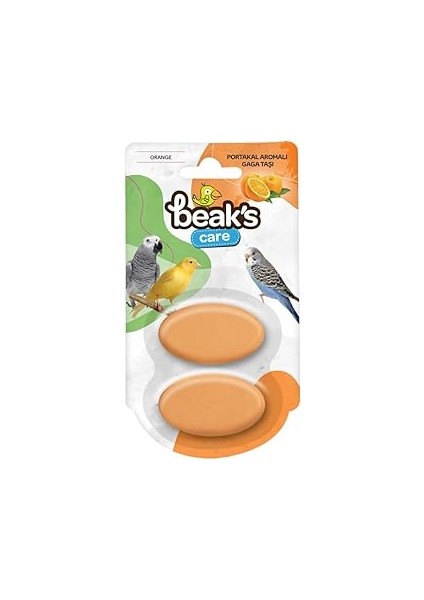Beak's Kuşlar Için Ek Besinler, Ikili, Portakal Aromalı Gaga Taşı x 9 Adet