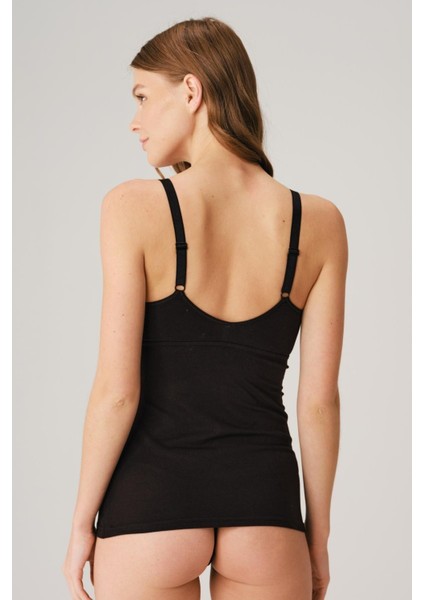 Modal Pamuklu Lohusa Önden Açılan Siyah Emzirme Atleti fiyatları