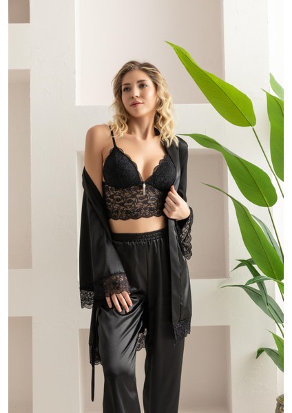 10 Parça Gelin Seti Siyah (BRF312245)