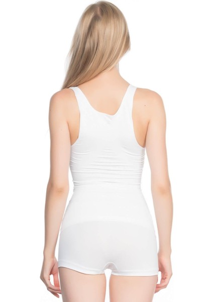 Beyaz Mı Emay 5015 Kalın Askılı Atlet Korse modelleri