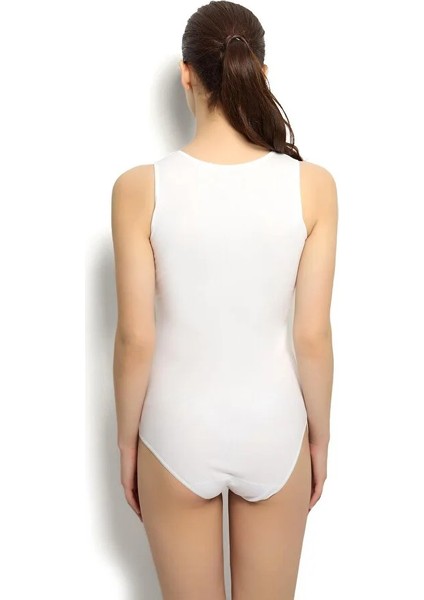Kadın 5'li Beyaz Geniş Askılı Çıtçıtlı Likralı Body Atlet fırsatları