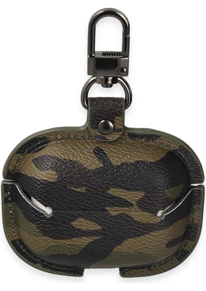 Airpods Pro 2 (2.nesil) Çanta Kamuflaj Deri Kılıf - Haki Yeşil fiyatları