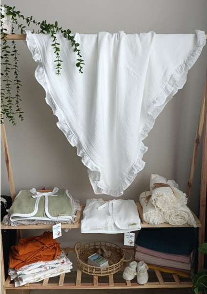 Çift Kat Dikilmiş Ekstra Kalın Müslin Bebek Battaniyesi