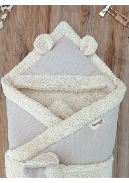 Kışlık Kalın Bebek Battaniyesi %100 Pamuklu Doğal Organik Uyku Kundağı Hastane Çıkışı Yenidoğan Örtü