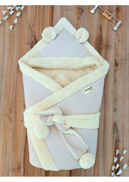 Kışlık Kalın Bebek Battaniyesi %100 Pamuklu Doğal Organik Uyku Kundağı Hastane Çıkışı Yenidoğan Örtü