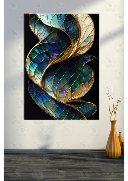 Lüks Soyut Altın Damarlı Cam Mozaik Kanvas Tablo Salon Duvar Sanatı fırsatları