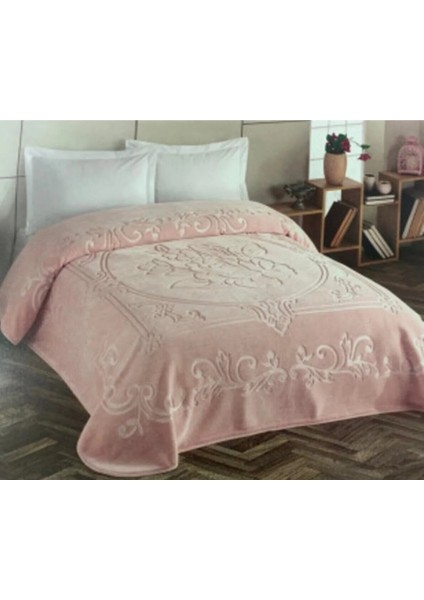 Taç Kristal 4 kg Kalın Kabartmalı Battal Çift Kişilik Battaniye Süper Yumuşak 220X240