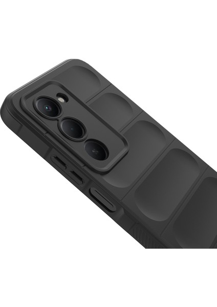 Redmi 15 Kılıf Esnek Tpu Oyuklu Arka Yüzey Tasarımlı Zore Etnik Silikon Kapak - Koyu Yeşil