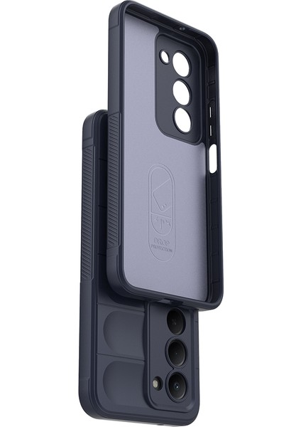 Redmi 15 Kılıf Esnek Tpu Oyuklu Arka Yüzey Tasarımlı Zore Etnik Silikon Kapak - Koyu Yeşil