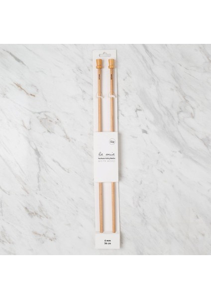 La Mia Whitewood 6 mm 36 cm Ahşap Örgü Şişi