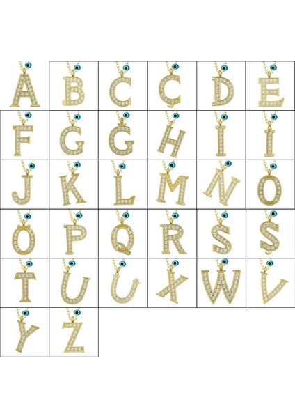 925 Ayar Gümüş Nazar Z Harfi Kadın Gümüş Kolye T6802 (945945) fiyatları