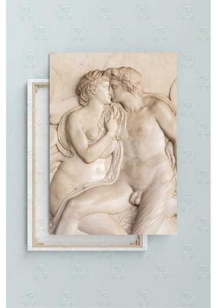 Antik Heykel Mermer Rölyef Çift Kanvas Tablo Yatak Odası Lüks Dekor fiyatları