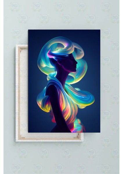 Modern Soyut Sanat Neon Işıklı Figür Kanvas Tablo Giriş Salon Duvar Dekoru fiyatları