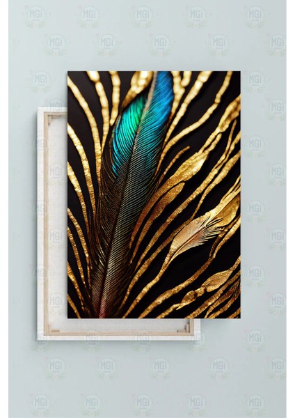 Modern Dekorasyon Altın Varaklı Tüy Soyut Kanvas Tablo Salon Ofis Duvar Sanatı fiyatları