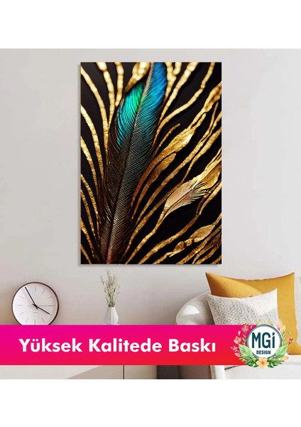 Modern Dekorasyon Altın Varaklı Tüy Soyut Kanvas Tablo Salon Ofis Duvar Sanatı fırsatları