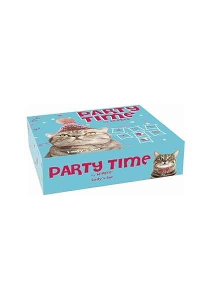 M-Pets Party Time Dişi Kediler Için Doğum Günü Seti