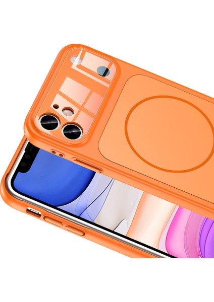 iPhone 11 Kılıf Zore M-Safe Şarj Özellikli Kamera Korumalı Formen Kapak - Mavi