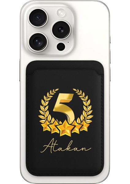 iPhone 11 12 13 14 15 16 17 Pro Max Air Kılıf Magsafe Kartlık Kişiye Özel Isim Yazılı Siyah - Gerçek Şampiyon