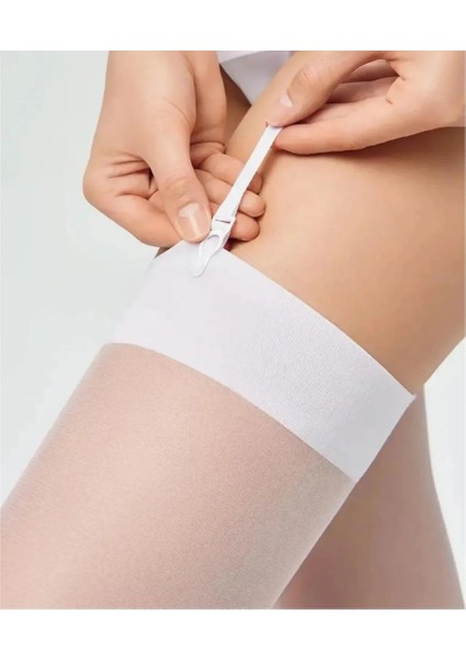 Kadın Beyaz Düz Jartiyer Çorabı fiyatları