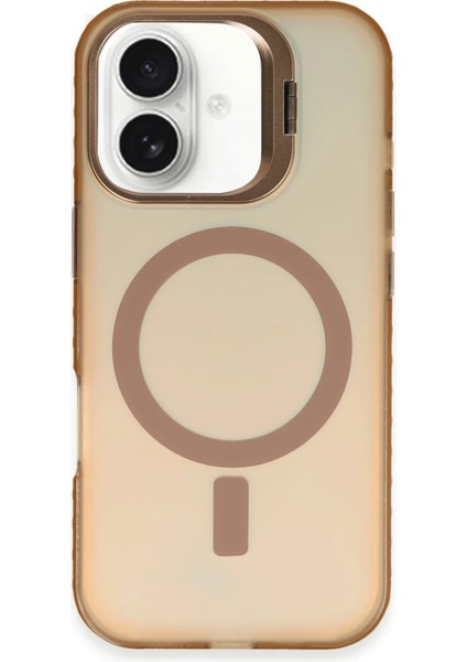 iPhone 16 Plus Kılıf Primera Magsafe Standlı Kapak - Gold