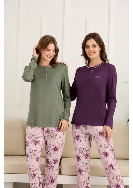 Kadın Uzun Kollu Büyük Beden Pijama Takımı fiyatları