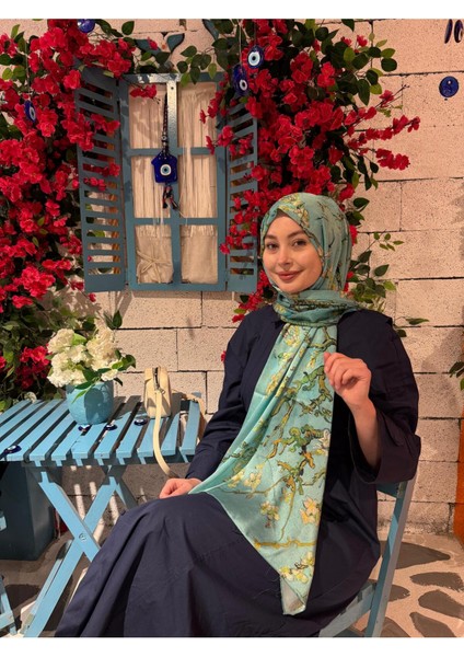 Ithal Vual Almond Blossom Desen Şal -4464 fırsatları