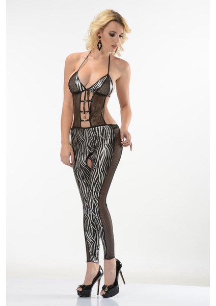 Zebra Desenli Lame Vücut ÇORABI-490 modelleri