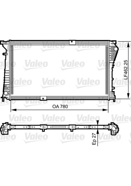734931 Radyatör Vıvaro 06>trafıc II06> 2.5cdtı G9U.6.30 Ac Klimasız Mek 780X462.25X27 93857125-8200465488