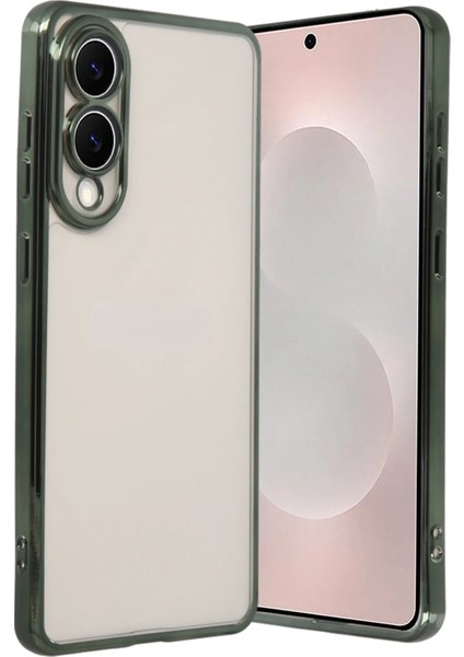 Samsung Galaxy S25 Edge Lensli Silikon - Yeşil