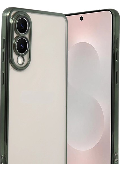 Samsung Galaxy S25 Edge Lensli Silikon - Yeşil fiyatları