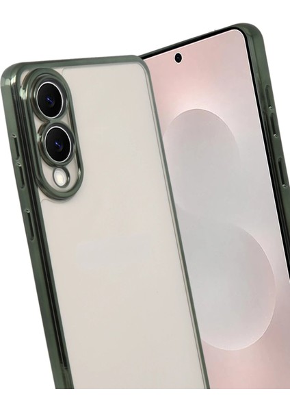 Samsung Galaxy S25 Edge Lensli Silikon - Yeşil modelleri