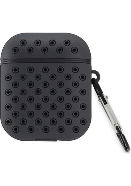 Airpods 3 (3.nesil) Spor Delikli Kılıf - Siyah-Siyah