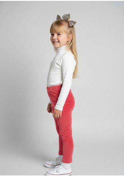 Kız Çocuk Fitilli Kadife Tayt - Coral Rahat Kışlık Esnek Leggings fiyatları
