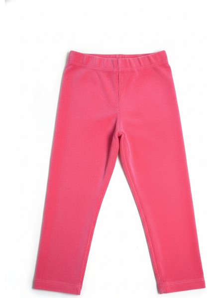 Kız Çocuk Fitilli Kadife Tayt - Coral Rahat Kışlık Esnek Leggings modelleri