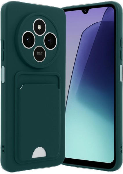 Xiaomi Redmi 14C Kelvin Kartvizitli Silikon - Koyu Yeşil