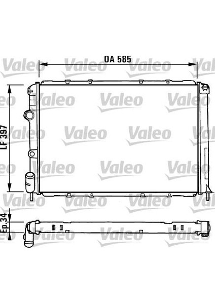 731380 Radyatör Mgn I 95-99 Scenıc 00-03 1.6-2.0i-1.9dtı Ac Mek 585X397.5X34.5 7701352605-7700838133