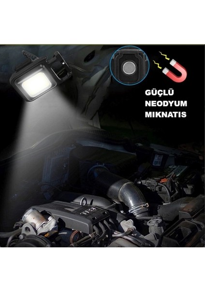 LED Işıklı Flash Özellikli 4 Modlu Anahtarlık El Feneri fırsatları