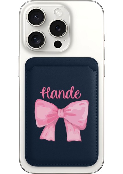 iPhone 11 12 13 14 15 16 17 Pro Max Air Kılıf Magsafe Kartlık Kişiye Özel Isim Yazılı Lacivert - Fiyonk