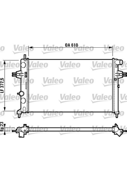 732729 Radyatör Astra G-Zafıra 1.4 16V-1.6 16V-1.8 16V-2.0 16V-2.2 16V Ac Klimasız Mekanik 610X377.5X23 93177121-9193265-1300214-1300257