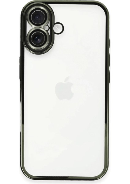 iPhone 16 Kılıf Lensli Silikon - Yeşil