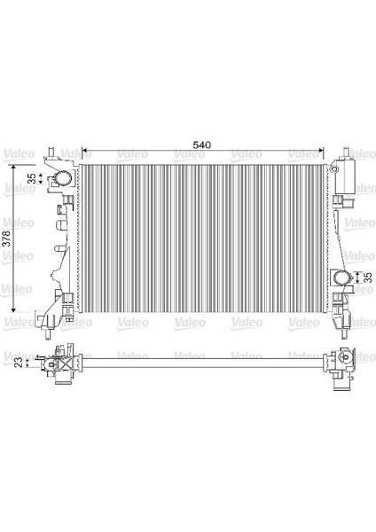 733114 Motor Su Radyatörü Opel Corsa D-Corsa E 1.2-1.4 A12XER A12XEL B12XEL A14XER B14XER 11> 540X378X23 1300312-1300339-13249566-13399870