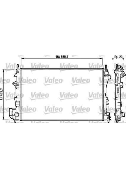 732879 Radyatör Vectra C-Sıgnum 1.6-1.8 16V 02 > Ac Klimasız Mek 649X403.3X18 1300244-24418338