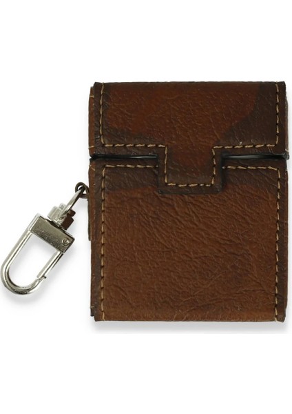 Airpods 2 (2.nesil) Deri Kılıf - Kahverengi